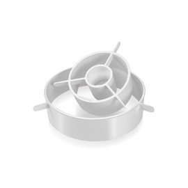 Tescoma Utensile per Torta scacchiera Backform, Kunststoff, weiß, 25.5 x 21.5 x 5.3 cm