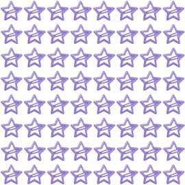 ELANE 64 Pcs Small Star Snap Hair Clips for Women Girl,Cute Hair Barrettes for Women Fine Thin Hair Accessories (Purple)