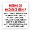 100 DoorDash Missing Items Stickers, Dasher Bag Labels for Customers,