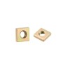 sourcing map Square Nuts, M4x7mmx2mm Yellow Zinc Plated Metric Coarse