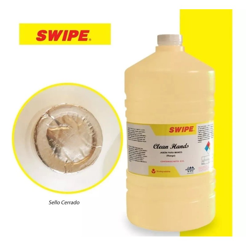 Swipe Jabón Líquido Para Manos Clean Hands Swipe 3.5l Mandarina+v