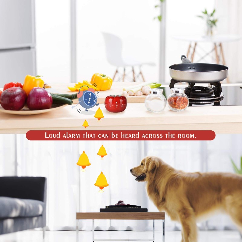 Jayron JR-WG017 Egg Timer Kitchen Timer Tomato Cartoon Mechanical Countdown