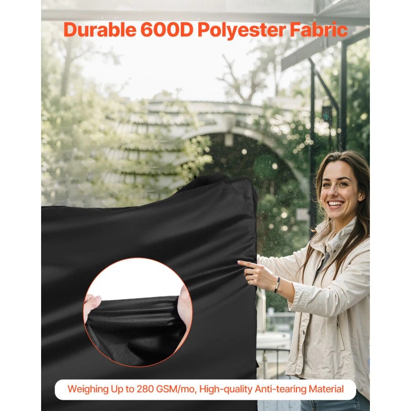 59-Inch Heavy Duty Weather-Resistant Waterproof Grill Cover for Outdoor BBQ