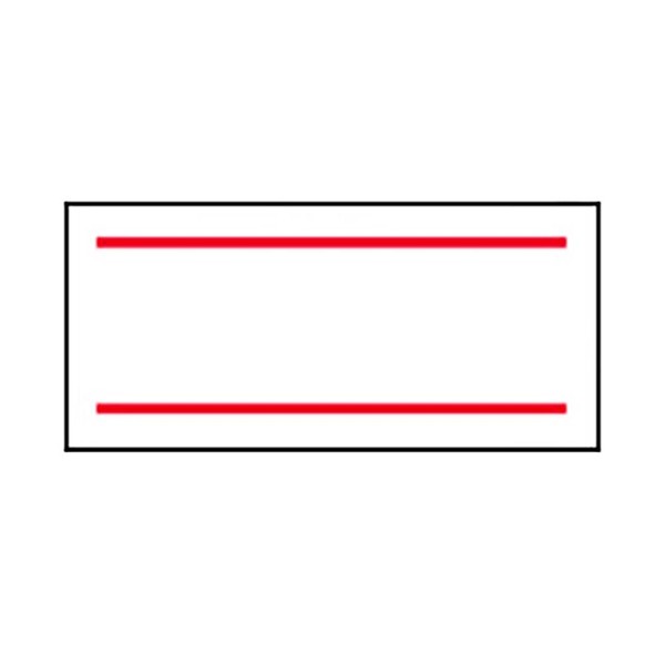 handorabera- uno1 W Standard Label, 10 Rolls Design: Red 2 3-Stripes/Weak Clay