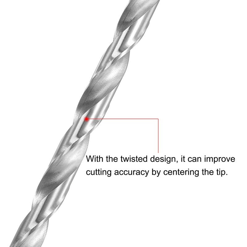 sourcing map 2 x HSS twist drills (high-speed steel) extra