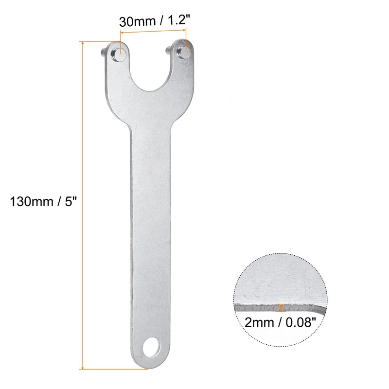 HARFINGTON 2pcs Angle Grinder Wrench 30mm Center 2mm Thickness Metal