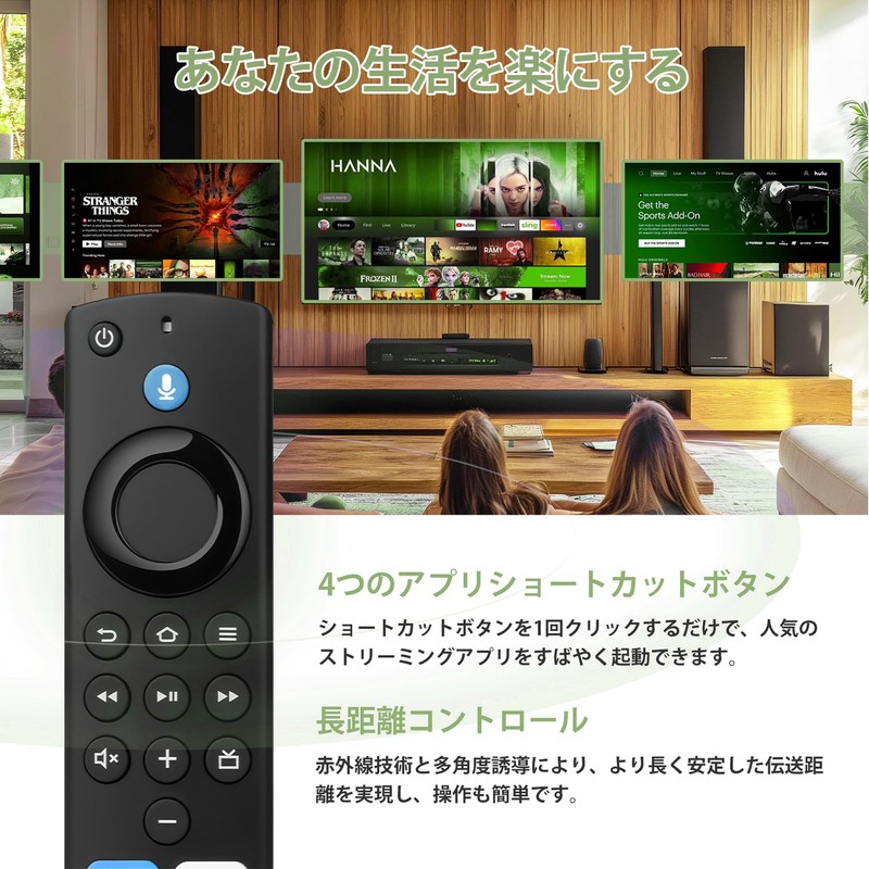 Replacement Remote Control TV Remote Control for Fire-TV Stick, Gen1/2/3,