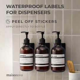 Etiquetas impermeables MaisoNovo para botellas, diseño vintage - Paquete mixto de 6 unidades