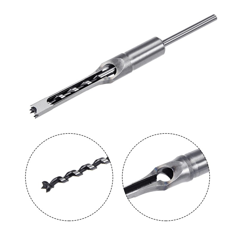 sourcing map Square Hole Drill Bit 9.5mm(3/8") High Speed Steel