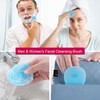 INNERNEED Soft Silicone Facial Cleansing Brush Manual Face Scrubber Exfoliating
