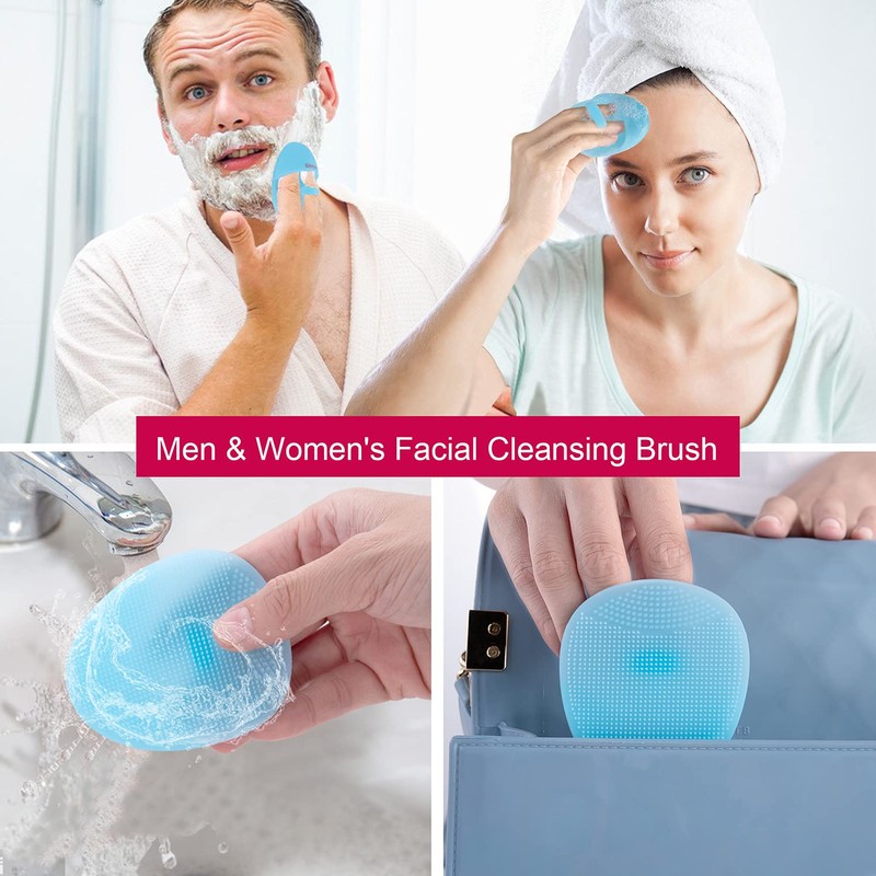 INNERNEED Soft Silicone Facial Cleansing Brush Manual Face Scrubber Exfoliating