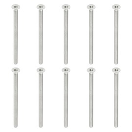 PATIKIL M6 x 100mm Flat Head Socket Cap Screws, 10 Pack 304 Stainless Steel 18-8 Machine Screws Flat Countersunk Bolts Hex Socket Drive Fasteners Grade 6.8