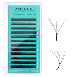 Lash Extensions Cashmere Volume Lash Extensions,6DW Premade Eyelashes Rapid Blooming Volume Eyelash Extension Mixed Tray/Single Length C D Curl for Lash Technicians(10mm)
