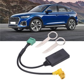 Bluetooth 5.0 Cable, Qiilu AMI Adapter Cable, MMI 3G AMI 12-Pin Bluetooth 5.0 AUX Cable Adapter, Wireless Audio Input Replacement for Q5 S5 Other Car Parts