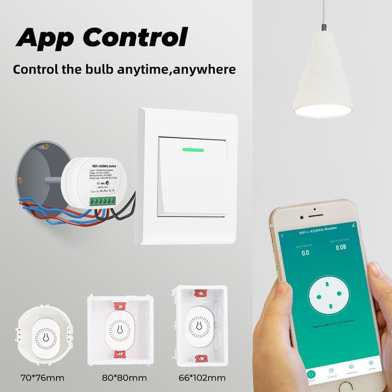 Acmerota WiFi Smart Switch Relay Power Statistics Mini WiFi Smart