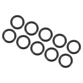 QUARKZMAN 16 mm x 12 mm x 2 mm Nitrile Rubber O-Rings x 10 Pieces Round Sealing Disc for Tap Plumber Repair Seal Connection [Black]