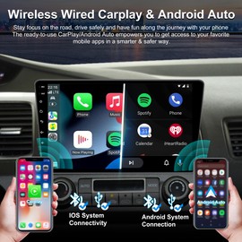 Car Stereo for Honda Civic 2006-2011, Car Audio Receivers for Honda Civic 2006-2011, 10.1" Upgrade Radio Touchscreen with Wireless Aftermarket Android Auto Head Unit Backup Camera Carplay for Apple