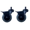 ACE 2 Pack Upgraded 3" Clear Caster Wheel with Brake