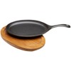 Fajita Plate Set - Pre-seasoned Cast Iron Fajita Pan with