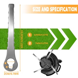 Shyllin Rasentrimmer Ersatzmesser Metall, 12 Stück Replacement Blades for Trimmer, Metallmesser für Rasentrimmer, Rasentrimmer Klingen Metall, Rasenmäherklinge Ersetzen