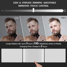 Espejo 360 Grados Luz Tríptica Espejo Para Corte Pelo Estilo