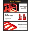 Heavy-Duty Hydraulic Car Ramps 5T Capacity - Adjustable 9.3-14 Inch