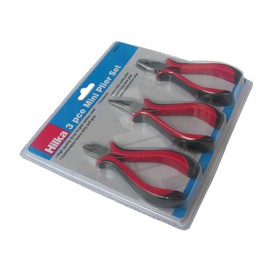 Hilka Tools 26202003 Mini Plier Set - Red/Black (3-Piece)