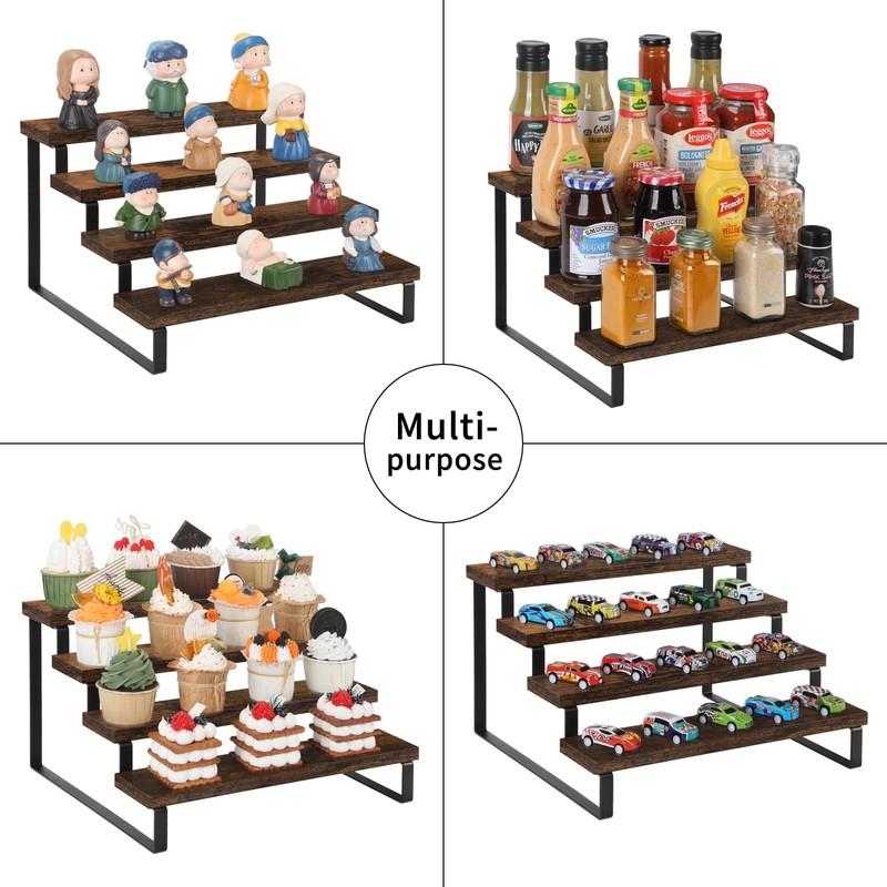 YINMIT Wooden Display Riser Stand, Tiered Perfume and Cologne Organizer