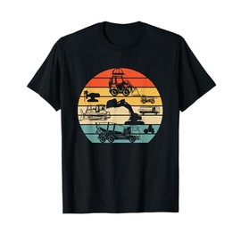 Construction Truck Vehicles Bulldozer Excavator Themed Party T-Shirt