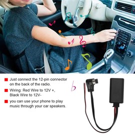 Car Bluetooth Adapter, Black ABS Bluetooth AUX Adapter Car Audio Stereo Module Replacement Bluetooth Adapter Fit for Pioneer IPBUS Input
