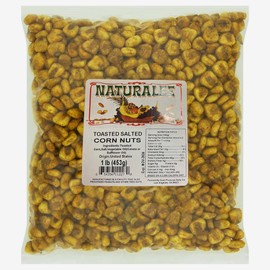 Naturalee Corn Nuts 2 lb - Toasted, Salted - High Fiber, Crunchy Snack