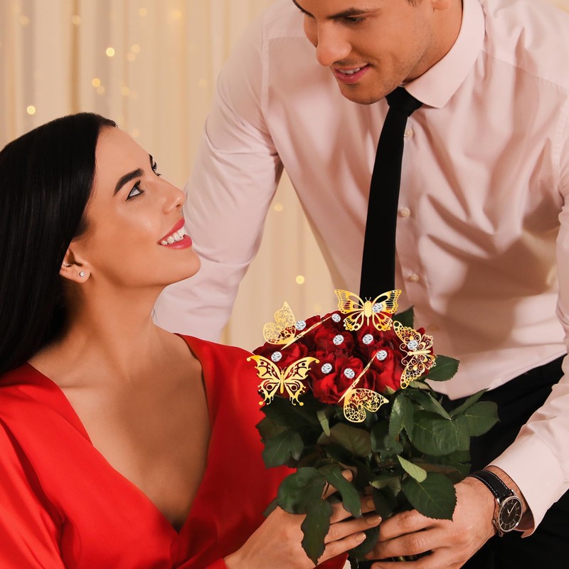 Whaline Wedding Corsages Set 100Pcs Bouquet Wedding Corsages Pins 48Pcs