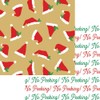 Caspari Santa Hat Toss Reversible Christmas Gift Wrapping Paper -