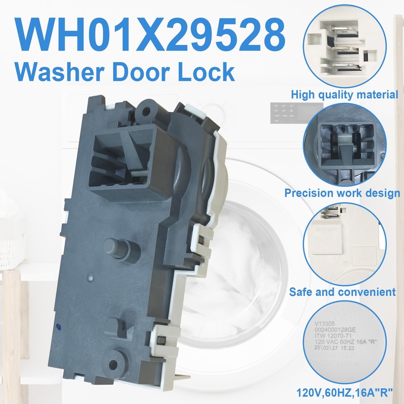 Upgrade WH01X29528 Washer Door Lock Compatible with GE General Electric