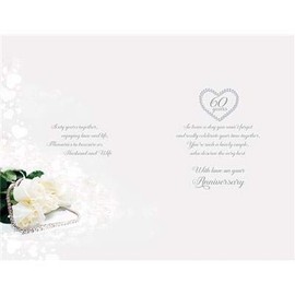 Special Couple on Diamond Anniversary - Glittered 60th Wedding Anniversary Card