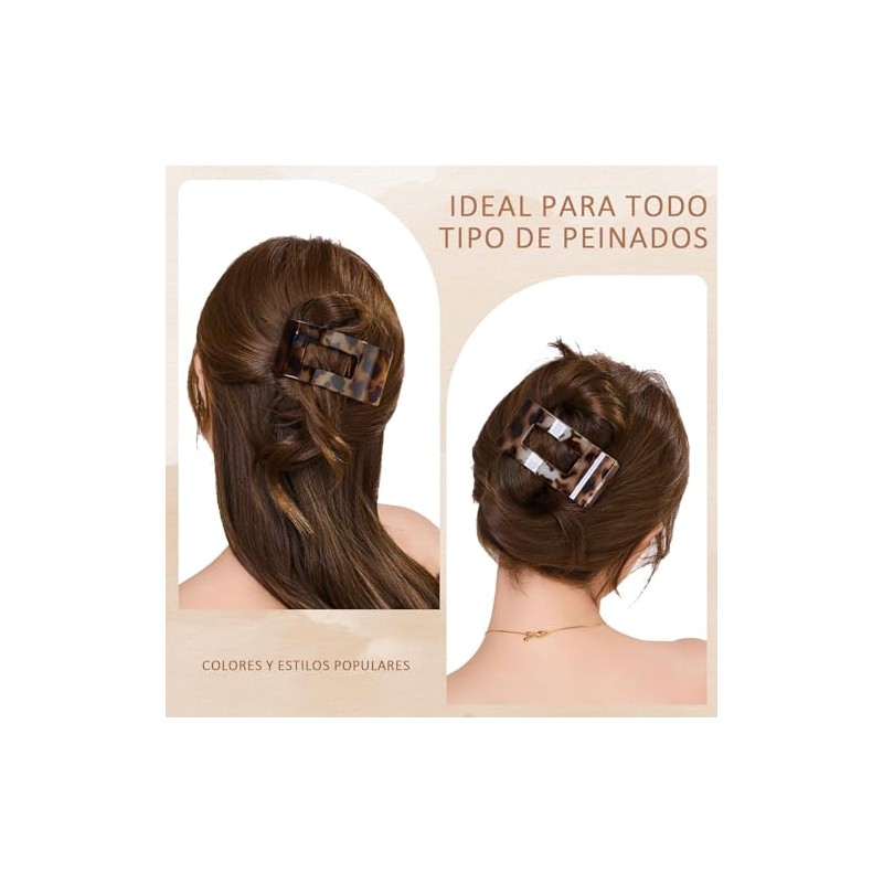 GeorgeX 8PCS Horquillas planas Para Cabello, Pasadores Mujer, Cómodas Pinzas