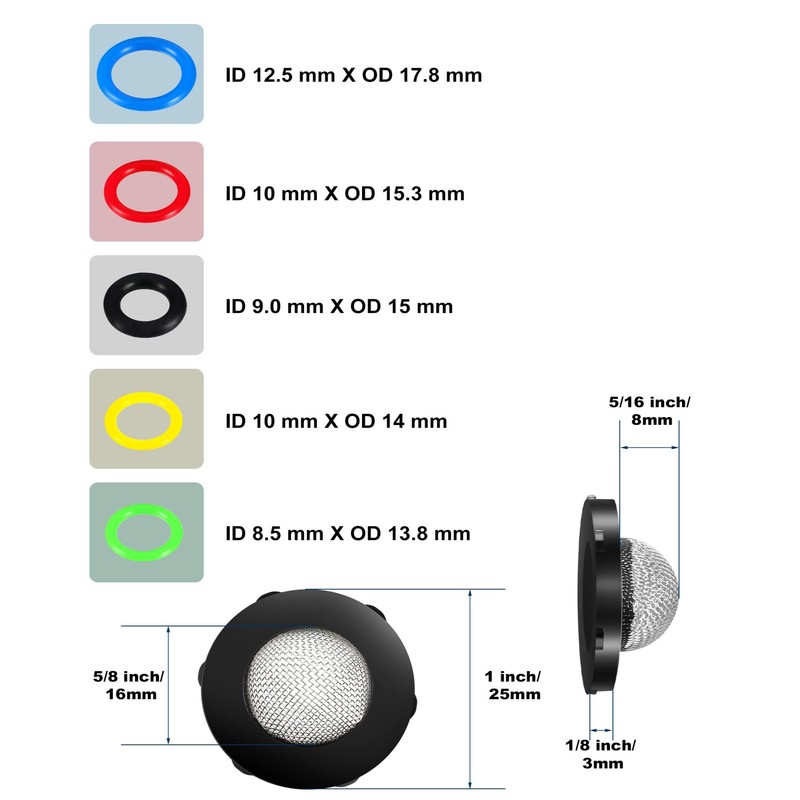 24 Pack O-Ring Power Pressure Washer Kit 6 Sizes for