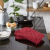 DII Basic Terry Collection 100% Cotton Quilted, Oven Mitt, Wine,