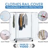 Tatkraft Big Dustproof Protective Cover for Clothes Rail, Easy to