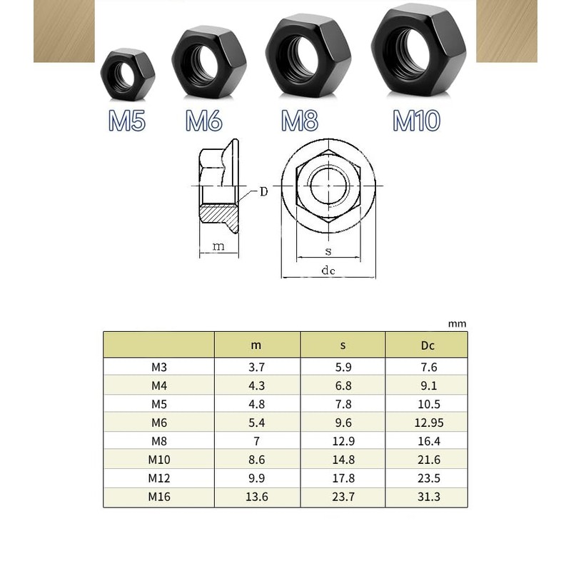 Nut M8, Pack of 20 Nuts Set, Locking Nuts, Stainless