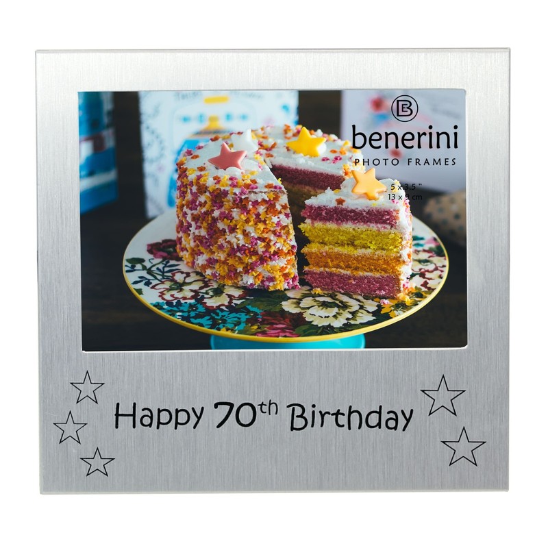 Happy 70th Birthday ' - Photo Picture Frame Gift -