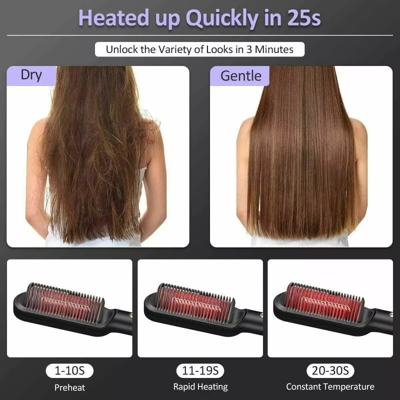 On Tenck Cepillo Peine De Pelo Liso / Rizado 2