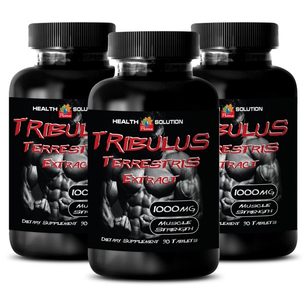 Tribulus Terrestris Extract 1000mg  (3 Bottles, 270Ct)