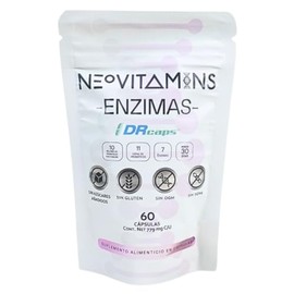 ENZIMAS DR. CAPS™ NEOVITAMINS | Suplemento Alimenticio | Tecnología DR. CAPS™ | Cápsulas de Liberación Retardada | Suplemento Alimenticio | Sin Gluten