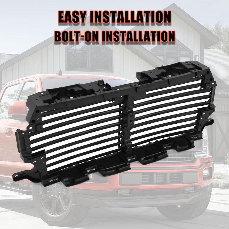 KUAFU Front Active Grille Shutter Compatible with 2018-2020 Ford F-150