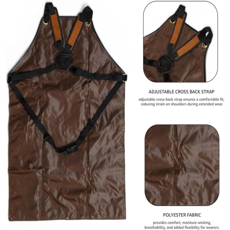 LEATHER VILLAGE Work Apron - Heavy Duty Woodworking for M