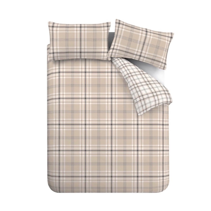 Catherine Lansfield Kelso Check Reversible Single Duvet Cover Set with