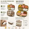 2 Pcs Portable Pill Organizer With Extended Organizer for Travel
