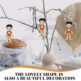 Operitacx 100pcs Girl Cutouts for DIY Crafts, Person Shape Cutouts for Kids, Wooden Figures for Kindergarten Educational Activities, Hand Painted Figures for Creative Projects