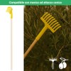 Crisalide - 5 Pieces Olive Rake Comb 9 Teeth Plastic